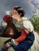 Franz Xaver Winterhalter Young Italian Girl at the Well Spain oil painting artist